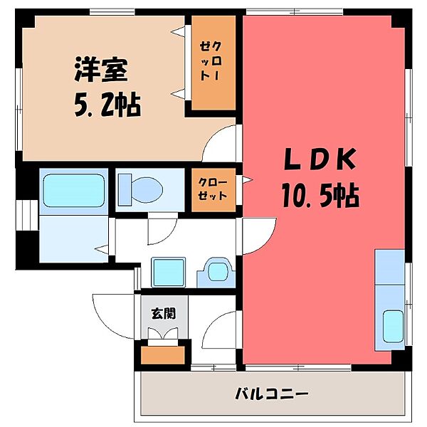 アビタシオン松葉 ｜群馬県前橋市古市町(賃貸マンション1LDK・2階・37.27㎡)の写真 その2