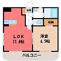 Y＆M ディア古河 II  ｜ 茨城県古河市本町1丁目（賃貸マンション1LDK・2階・40.75㎡） その2