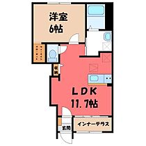 栃木県小山市大字間々田（賃貸アパート1LDK・1階・43.21㎡） その2