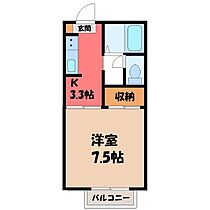 茨城県古河市松並2丁目（賃貸アパート1K・2階・24.07㎡） その2