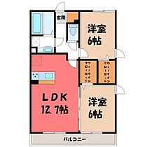 イストワール  ｜ 茨城県古河市中央町2丁目（賃貸アパート2LDK・2階・58.62㎡） その2