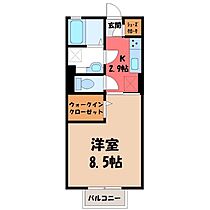 ミーティス A  ｜ 茨城県古河市女沼（賃貸アパート1K・2階・30.03㎡） その2