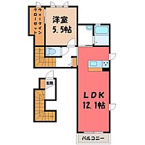 茨城県古河市下大野（賃貸アパート1LDK・2階・55.16㎡） その2