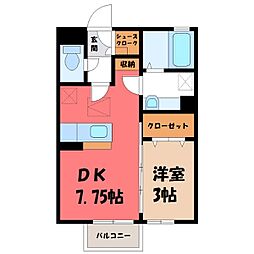 フレンドリヴ 1DKの間取図画像