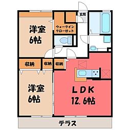 ルビア 2LDKの間取図画像