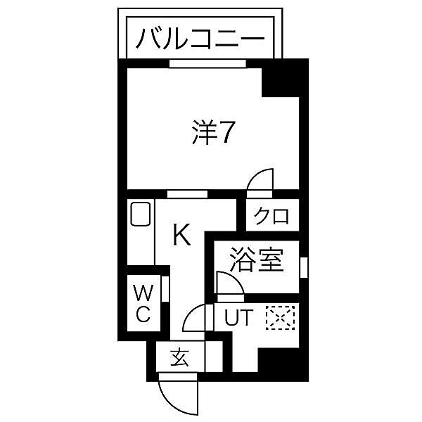 NNS121 ｜愛知県名古屋市西区則武新町３丁目(賃貸マンション1K・2階・26.71㎡)の写真 その2