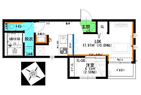 RadIAnce氷室  ｜ 愛知県名古屋市南区氷室町（賃貸アパート1LDK・3階・29.50㎡） その2