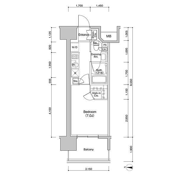 ザ・パークハビオ新栄 ｜愛知県名古屋市中区新栄１丁目(賃貸マンション1K・6階・26.17㎡)の写真 その2