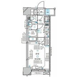 ディアレイシャス名古屋太閤通III 13階1Kの間取り