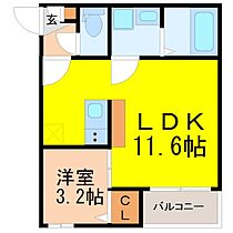 プランドール平安通  ｜ 愛知県名古屋市北区上飯田南町１丁目（賃貸アパート1LDK・3階・33.45㎡） その2