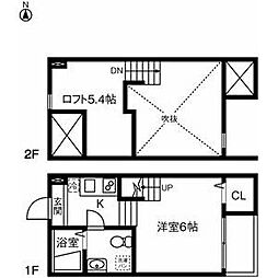 有縁 2階1SKの間取り