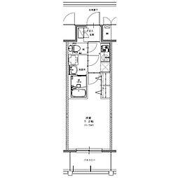 S-RESIDENCE浅間町駅前axial 14階1Kの間取り