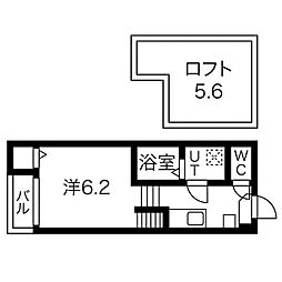 キララハイツ 1階1SKの間取り