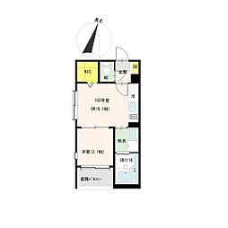 (仮称)西又兵ヱ町二丁目 1DKの間取図画像