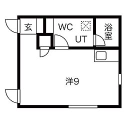プリシェール八田 1Kの間取図画像