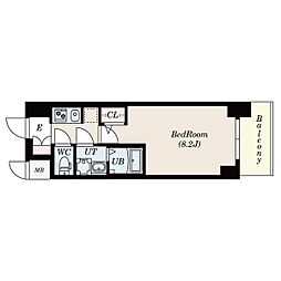S-RESIDENCE熱田 1Kの間取図画像