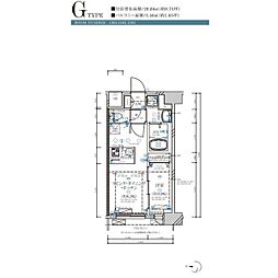 ディアレイシャス名古屋大須通 1LDKの間取図画像