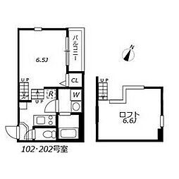 ハーモニーテラス白子町 1SKの間取図画像