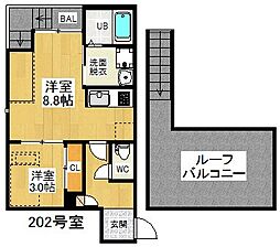 グランティック名古屋山王 1LDKの間取図画像