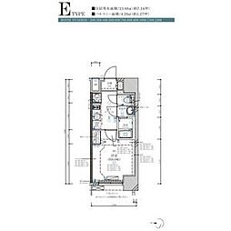 ディアレイシャス名古屋大須通 1Kの間取図画像