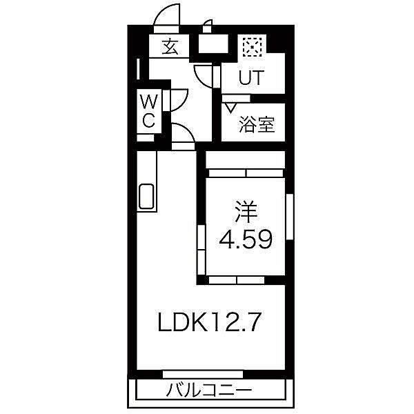 愛知県名古屋市中区平和１丁目(賃貸マンション1LDK・2階・43.58㎡)の写真 その2