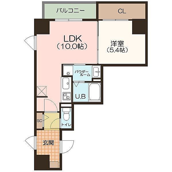 愛知県名古屋市中区平和２丁目(賃貸マンション1LDK・4階・39.88㎡)の写真 その2