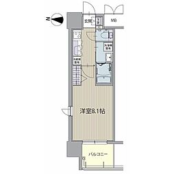 名古屋市営東山線 高畑駅 徒歩3分の賃貸マンション 5階1Kの間取り