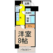 愛知県名古屋市昭和区車田町１丁目（賃貸マンション1K・8階・29.49㎡） その2