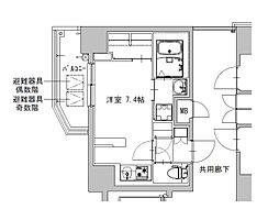 S-RESIDENCE庄内通駅前curere 15階ワンルームの間取り
