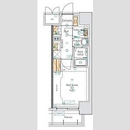 MAXIV大須観音 1Kの間取図画像