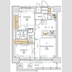 MAXIV大須観音 2LDKの間取図画像