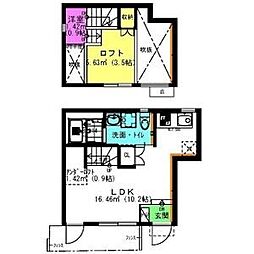 ヴェニュス3 1SLDKの間取図画像