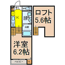 ショコラン 1SKの間取図画像