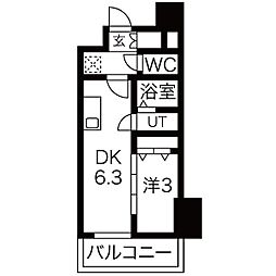 メイクスWアート名駅南3 1DKの間取図画像