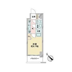 アステリ鶴舞エーナ 1Kの間取図画像
