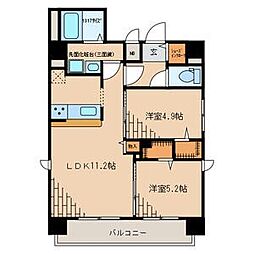 Z・R東別院 2LDKの間取図画像