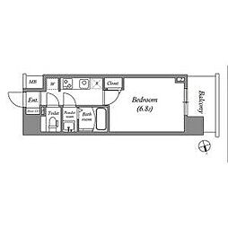 アドバンス名古屋ブランシュ 1Kの間取図画像