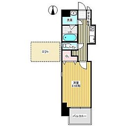 パルティール豊国通 1Kの間取図画像