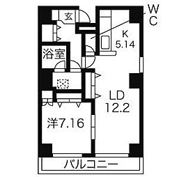 PENCIL柳橋 1LDKの間取図画像