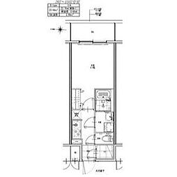 名古屋市北区杉栄町5丁目マンション 1Kの間取図画像
