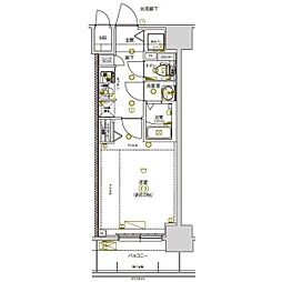 CRESTTAPP新栄 1Kの間取図画像