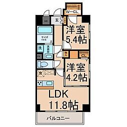 BRILLIA COURT TAIKO-DORI 2LDKの間取図画像
