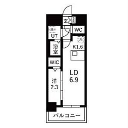 メイクスアート名古屋城西 1LDKの間取図画像