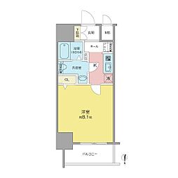 SHOKEN Residence名古屋SOUTH 1Kの間取図画像