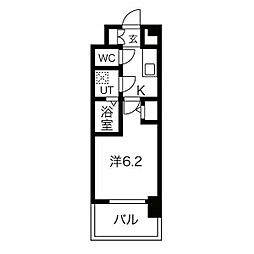エスリード上前津リビア 1Kの間取図画像
