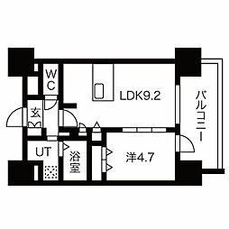 ファステートNAGOYA今池バレンシア 1LDKの間取図画像