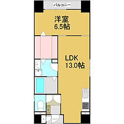 パークレジデンス丸の内駅前 1LDKの間取図画像