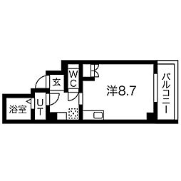 ガストハウス今池 1Kの間取図画像