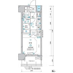 ディアレイシャス名古屋大須通南 1Kの間取図画像