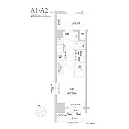 エスリード池下レスティア 1Kの間取図画像